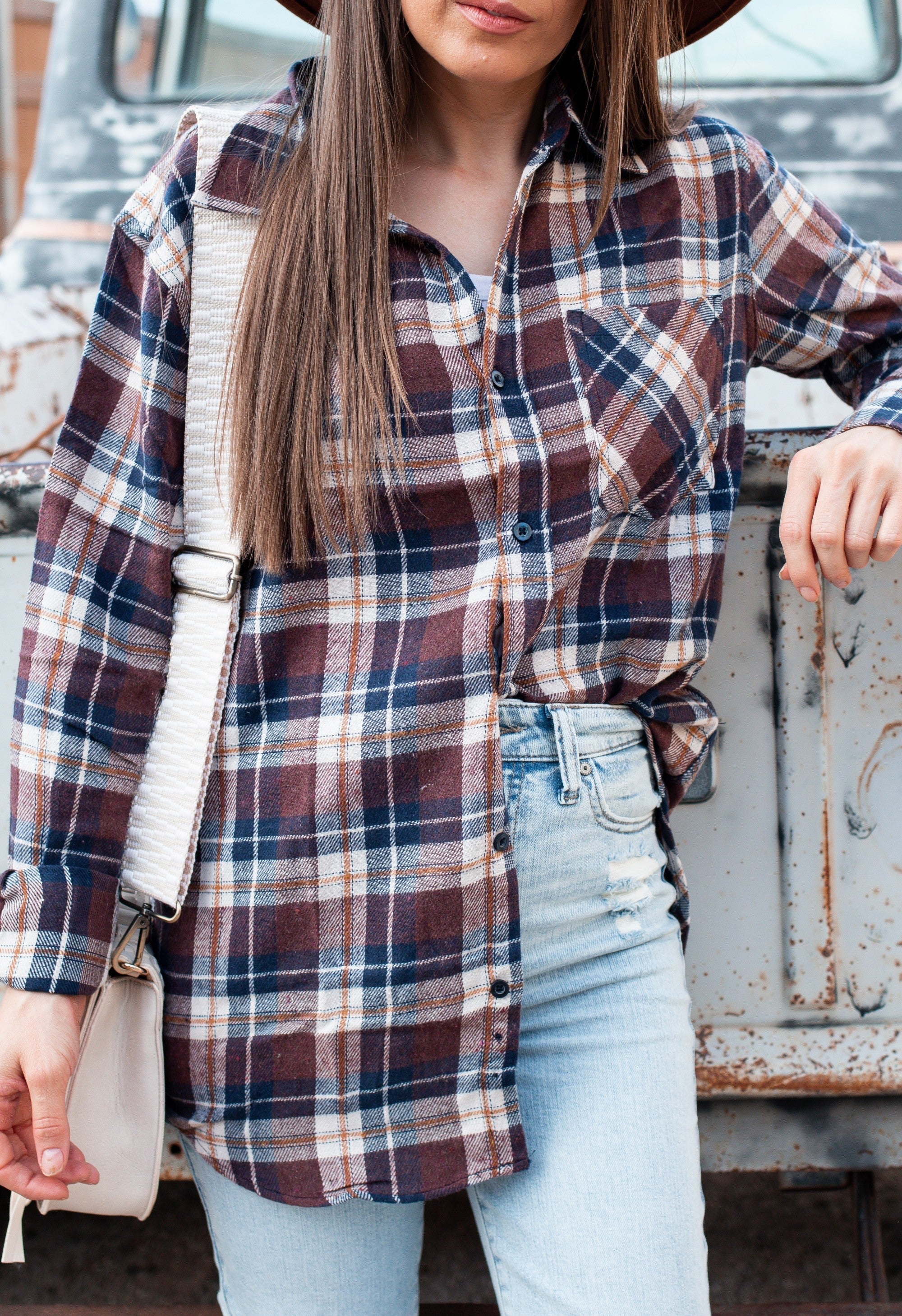 Cool As Ice Long Sleeve Plaid Top | S-2X, 3 Colors!-Long Sleeve Tops-Krush Kandy, Women's Online Fashion Boutique Located in Phoenix, Arizona (Scottsdale Area)