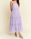 Davi & Dani Texture Swiss Dot Ruffle Square Neck Midi Dress-Dresses-Krush Kandy, Women's Online Fashion Boutique Located in Phoenix, Arizona (Scottsdale Area)