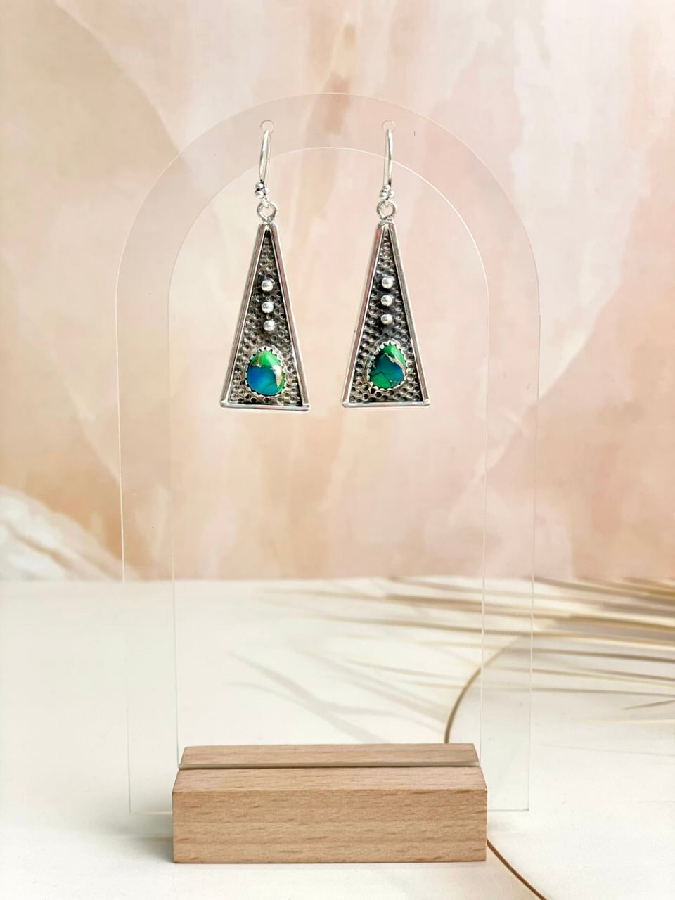 Boho Stamped Triangle Multi Earrings-Earrings-Krush Kandy, Women's Online Fashion Boutique Located in Phoenix, Arizona (Scottsdale Area)
