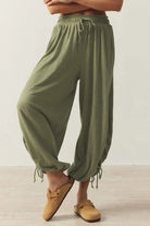 Drawstring Ruched Pants-Krush Kandy, Women's Online Fashion Boutique Located in Phoenix, Arizona (Scottsdale Area)