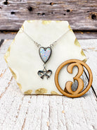 Heart Slab & Bow Necklace-Necklaces-Krush Kandy, Women's Online Fashion Boutique Located in Phoenix, Arizona (Scottsdale Area)