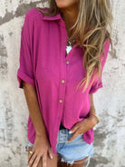 The Everyday Pop Button-Down Shirt-Krush Kandy, Women's Online Fashion Boutique Located in Phoenix, Arizona (Scottsdale Area)