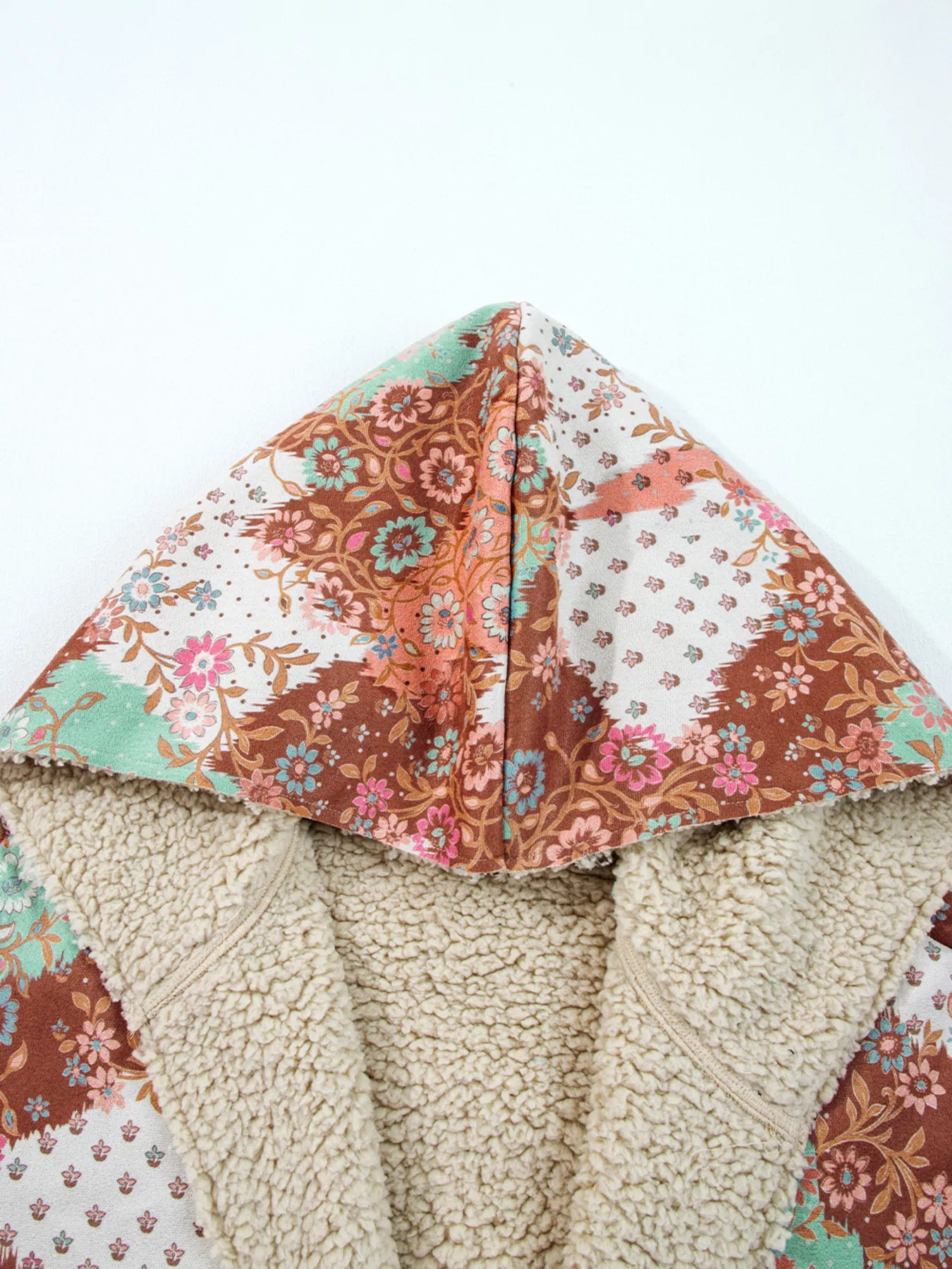 Floral Printed Sherpa Lined Hooded Jacket-Jacket-Krush Kandy, Women's Online Fashion Boutique Located in Phoenix, Arizona (Scottsdale Area)