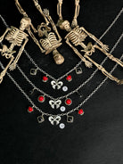 Halloween Chamer Necklace Rosarita & Black Onyx sno 13-Necklaces-Krush Kandy, Women's Online Fashion Boutique Located in Phoenix, Arizona (Scottsdale Area)