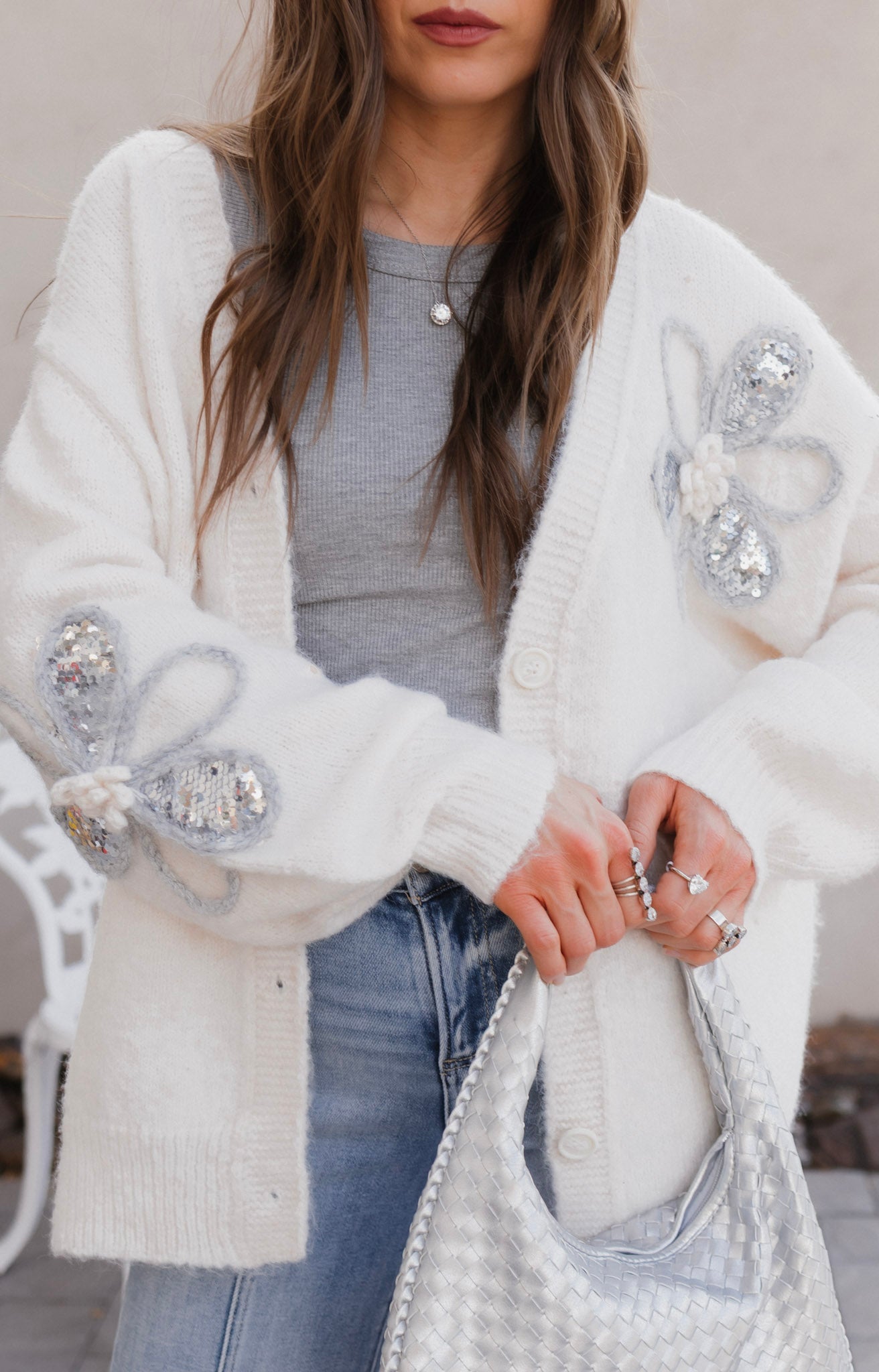 Simply Sweet Sequin Flower Cardigan | Pre-Order-Krush Kandy, Women's Online Fashion Boutique Located in Phoenix, Arizona (Scottsdale Area)