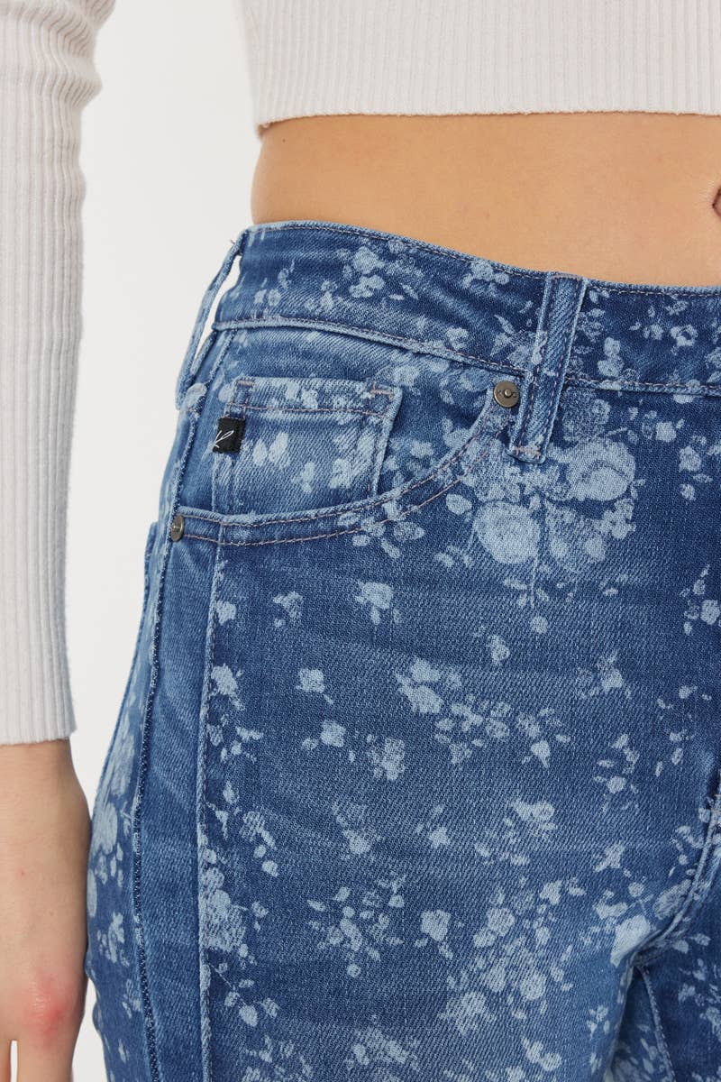 Kancan High-Rise Floral Flare Jeans-Denim-Krush Kandy, Women's Online Fashion Boutique Located in Phoenix, Arizona (Scottsdale Area)