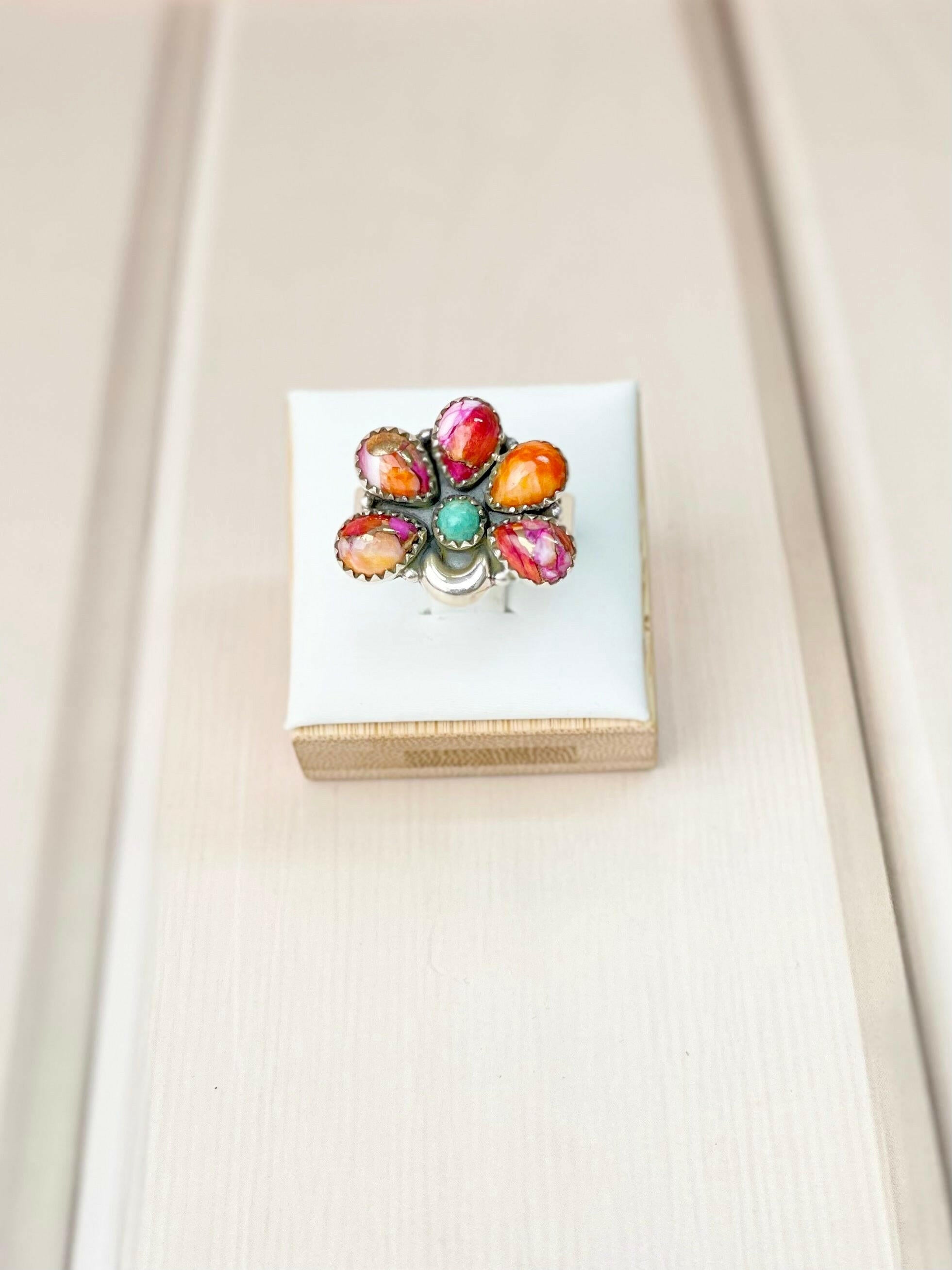 Starburst Wild West Half Daisy Ring-Rings-Krush Kandy, Women's Online Fashion Boutique Located in Phoenix, Arizona (Scottsdale Area)
