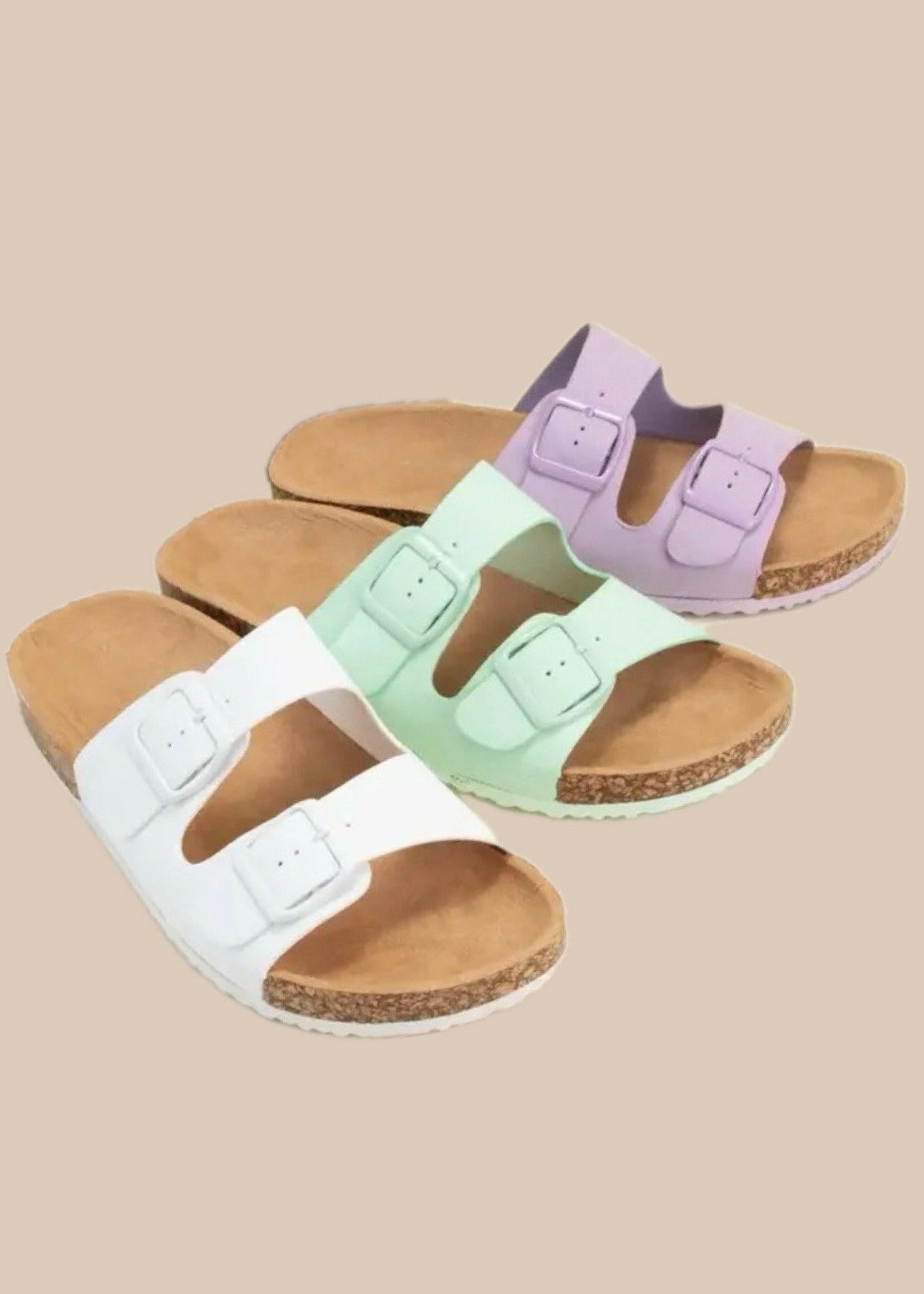 Pastel Dreams Buckle Strap Sandal-Shoes-Krush Kandy, Women's Online Fashion Boutique Located in Phoenix, Arizona (Scottsdale Area)
