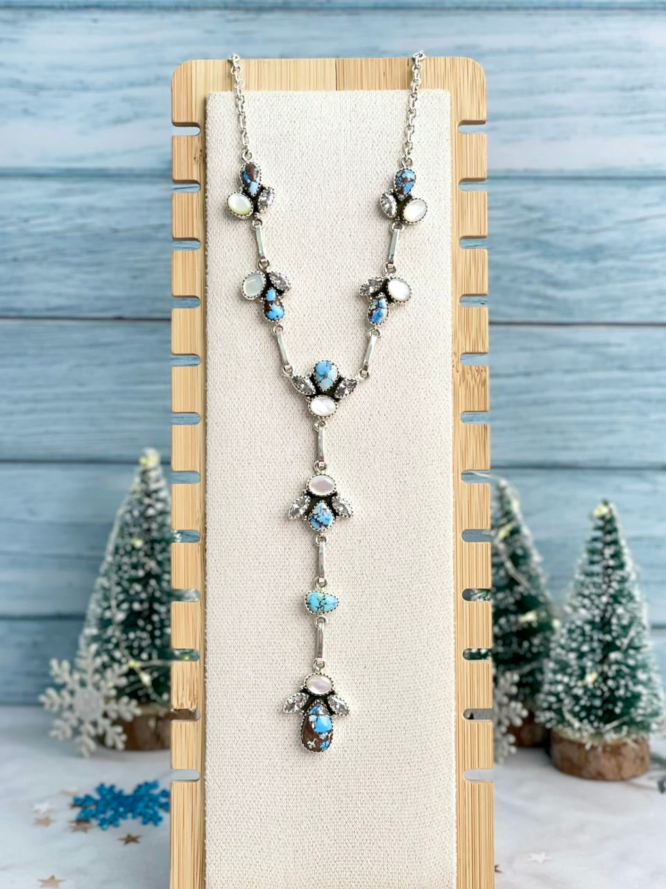 Winter Frost Golden Hills Statement Necklace-Necklaces-Krush Kandy, Women&#39;s Online Fashion Boutique Located in Phoenix, Arizona (Scottsdale Area)