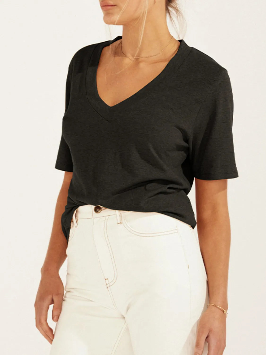 Essential V-Neck Basic Tee-Krush Kandy, Women's Online Fashion Boutique Located in Phoenix, Arizona (Scottsdale Area)