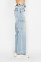 Judy Blue Full Size High Waist Straight Cargo Jeans-Jeans-Krush Kandy, Women's Online Fashion Boutique Located in Phoenix, Arizona (Scottsdale Area)