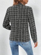 Plaid Open Front Long Sleeve Jacket-Krush Kandy, Women's Online Fashion Boutique Located in Phoenix, Arizona (Scottsdale Area)