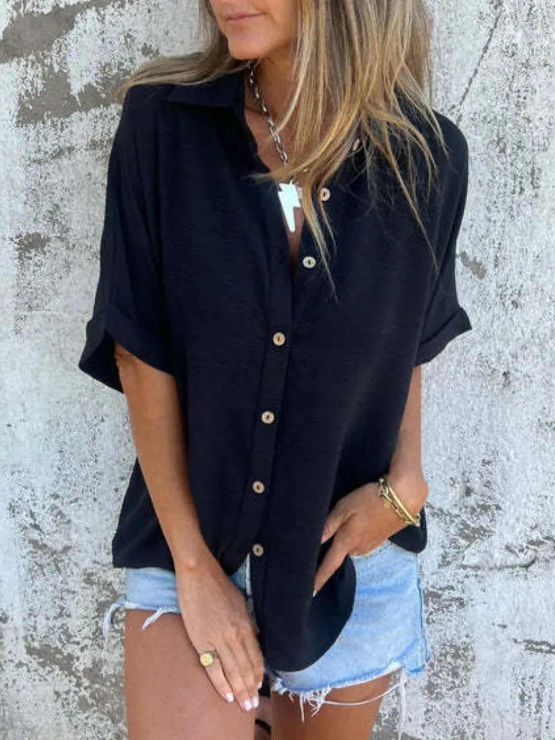 The Everyday Pop Button-Down Shirt-Krush Kandy, Women's Online Fashion Boutique Located in Phoenix, Arizona (Scottsdale Area)