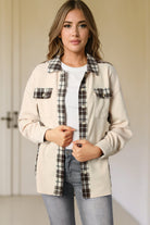 Plaid Button Down Collared Jacket-Krush Kandy, Women's Online Fashion Boutique Located in Phoenix, Arizona (Scottsdale Area)