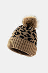 Leopard Pom-Pom Cuffed Beanie-Krush Kandy, Women's Online Fashion Boutique Located in Phoenix, Arizona (Scottsdale Area)