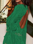 Cutout Back Flare Sleeve Dress-Dresses-Krush Kandy, Women's Online Fashion Boutique Located in Phoenix, Arizona (Scottsdale Area)