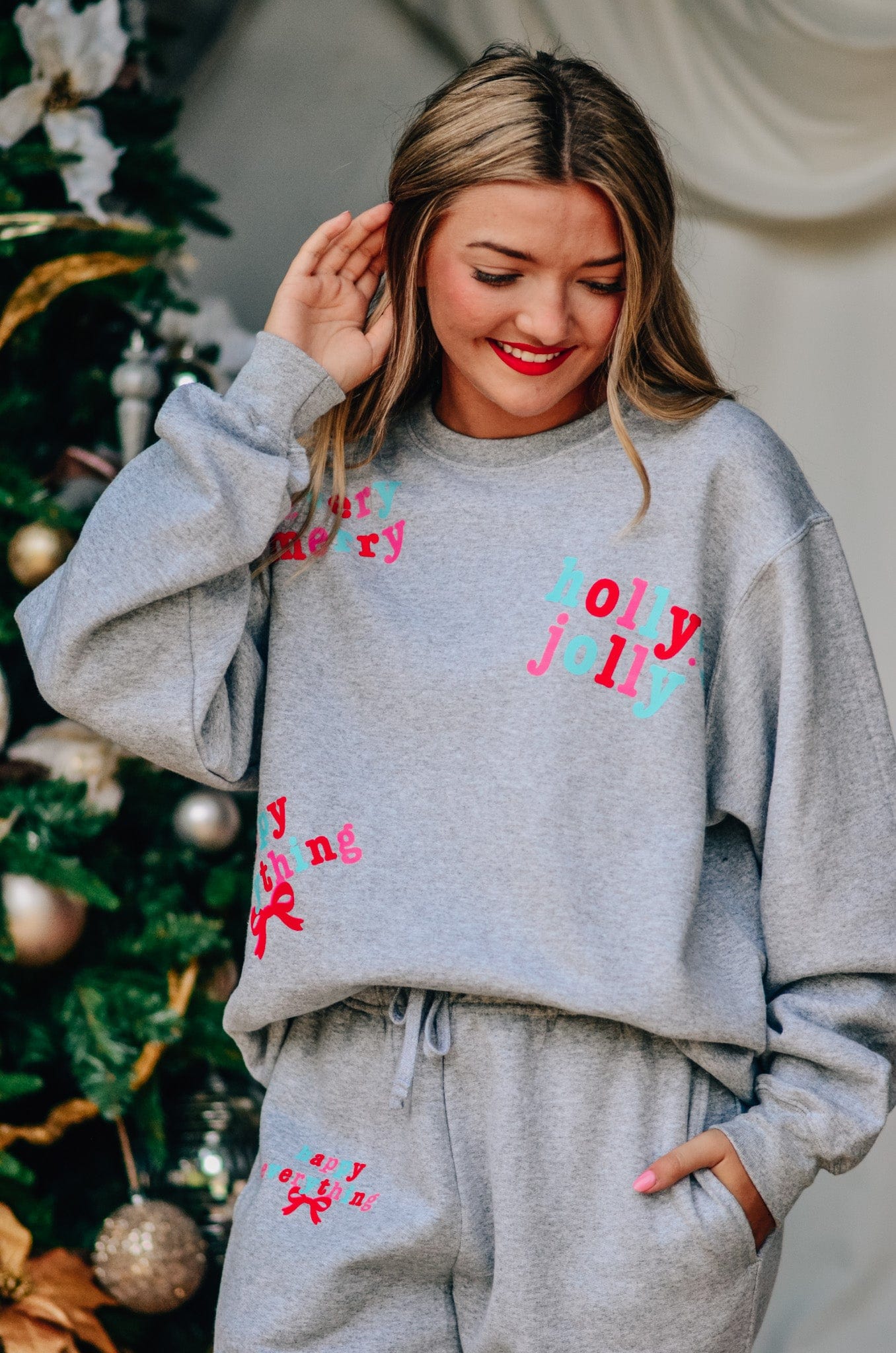 Holly Merry Everything Sweatshirt-Krush Kandy, Women's Online Fashion Boutique Located in Phoenix, Arizona (Scottsdale Area)