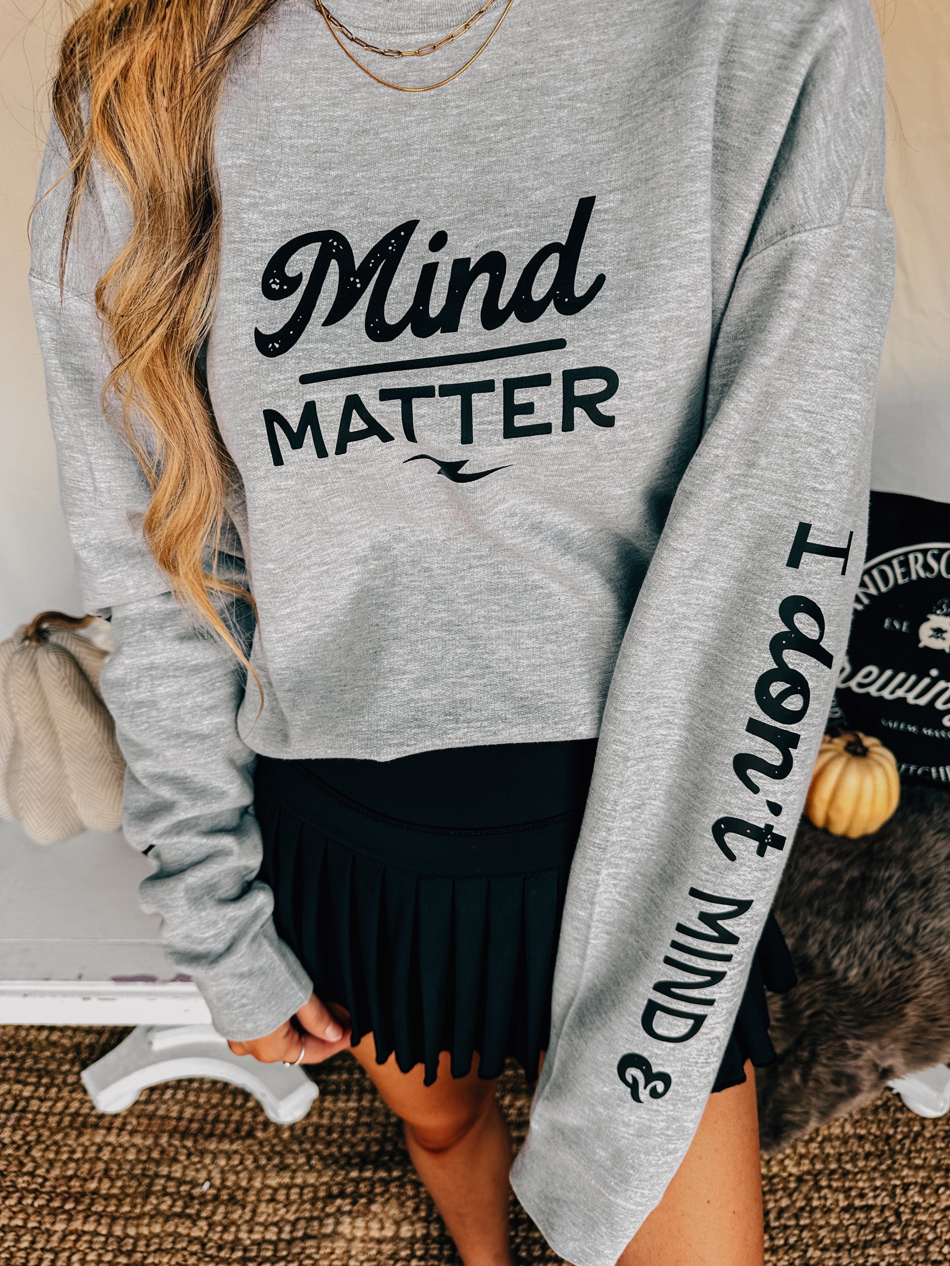 Mind Over Matter Sweatshirt-Krush Kandy, Women's Online Fashion Boutique Located in Phoenix, Arizona (Scottsdale Area)