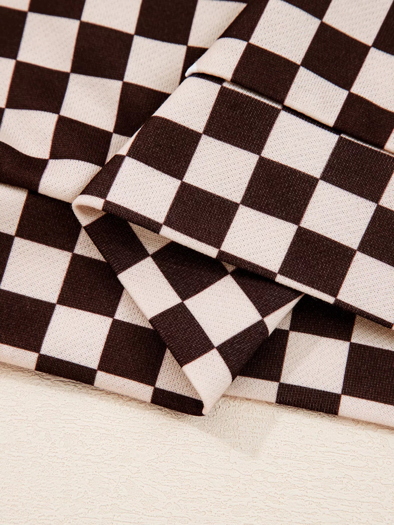 Checkered Drawstring Hoodie and Pants Set-2 Piece Outfit Sets-Krush Kandy, Women's Online Fashion Boutique Located in Phoenix, Arizona (Scottsdale Area)