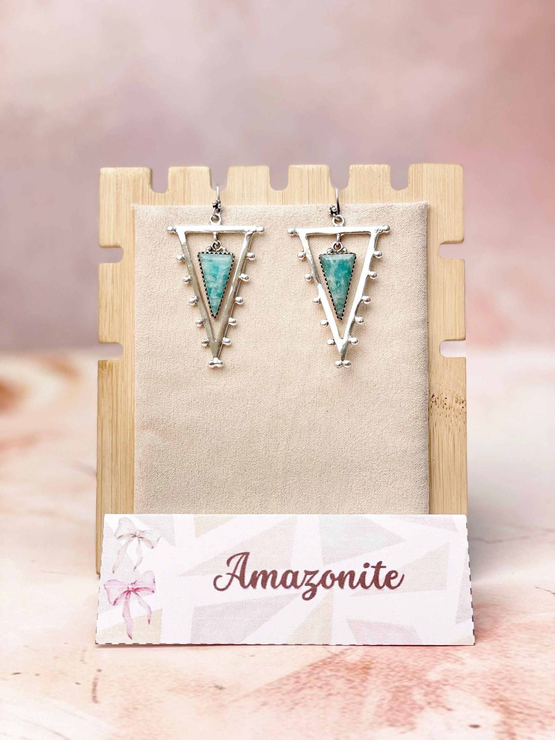 Tori's Bold Sterling Triad Stone Earrings | MADE TO ORDER-Earrings-Krush Kandy, Women's Online Fashion Boutique Located in Phoenix, Arizona (Scottsdale Area)