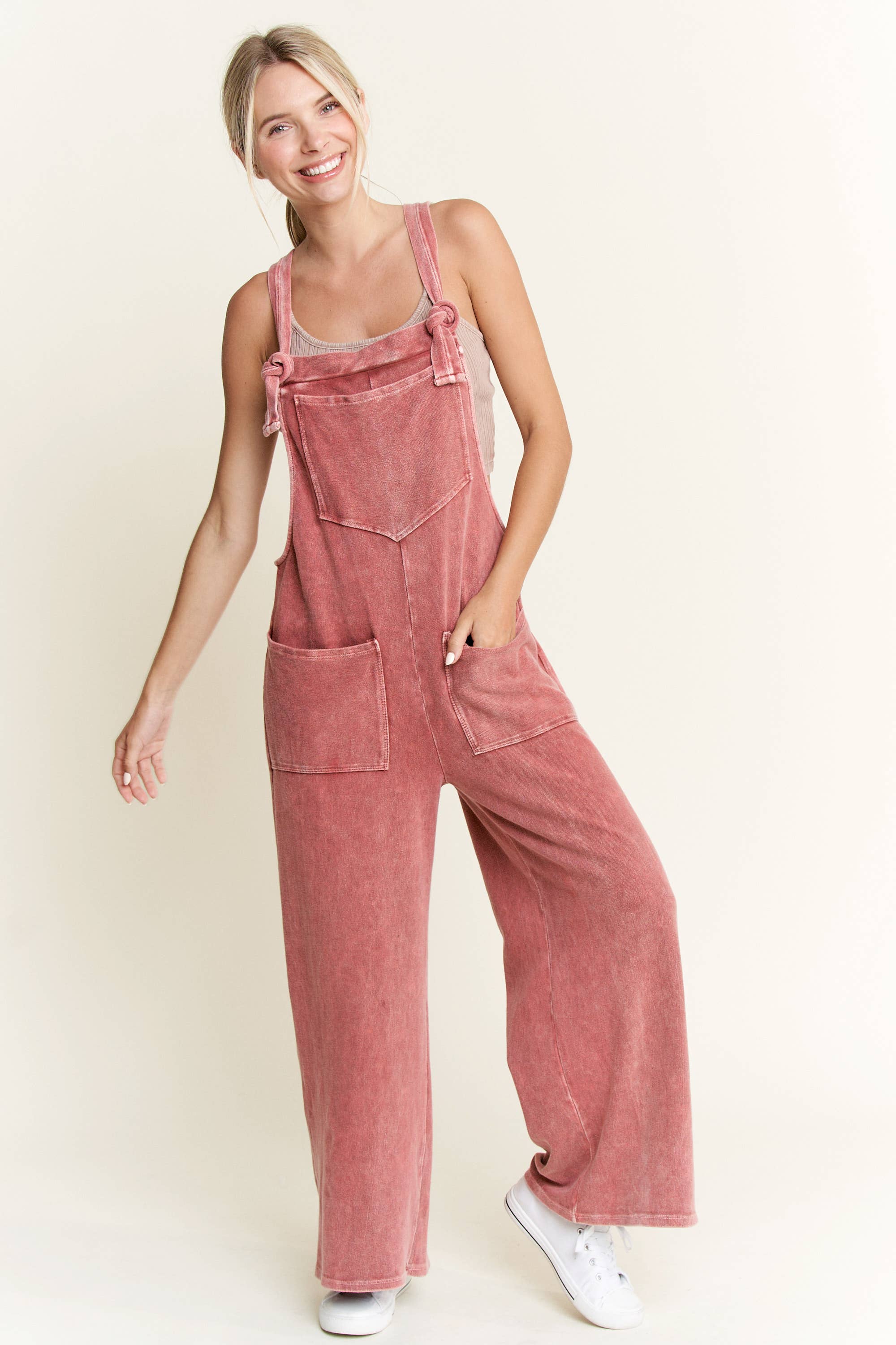 Mineral Wash Cotton Twill Jumpsuits-Jumpsuits & Rompers-Krush Kandy, Women's Online Fashion Boutique Located in Phoenix, Arizona (Scottsdale Area)