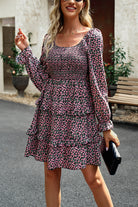 Devine Smocked Flounce Sleeve Ruffled Dress-Dresses-Krush Kandy, Women's Online Fashion Boutique Located in Phoenix, Arizona (Scottsdale Area)