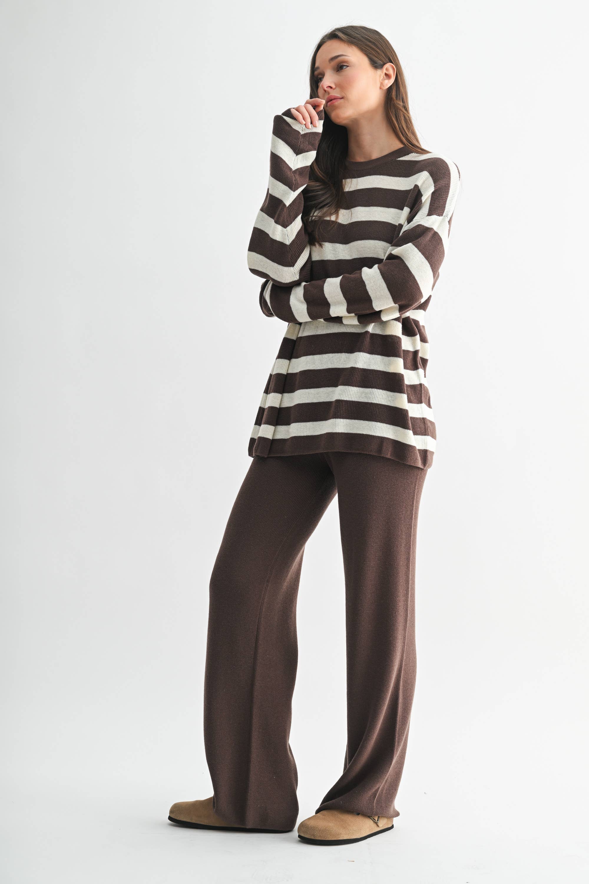 Soft Wave Stripe Set-2 Piece Outfit Sets-Krush Kandy, Women's Online Fashion Boutique Located in Phoenix, Arizona (Scottsdale Area)