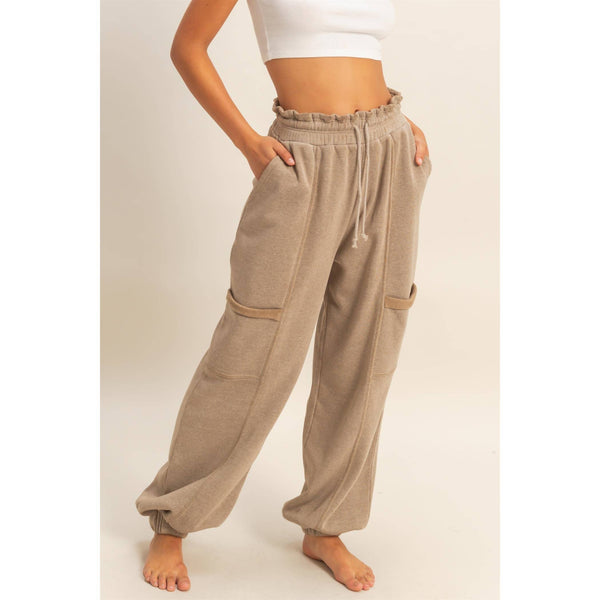 Ruffle Waist Burnout Jogger Pants – Krush Kandy