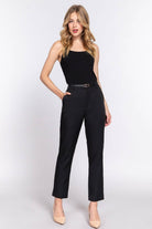 Classic Woven Pants With Belt-Pants-Krush Kandy, Women's Online Fashion Boutique Located in Phoenix, Arizona (Scottsdale Area)