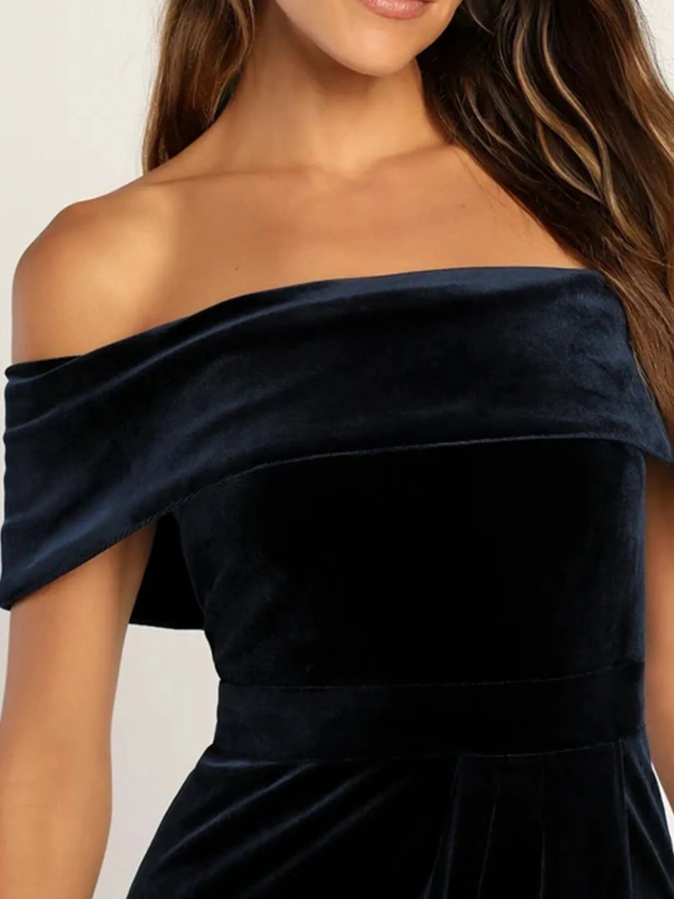Off-Shoulder Wrap Dress with Side Slit-Dresses-Krush Kandy, Women's Online Fashion Boutique Located in Phoenix, Arizona (Scottsdale Area)