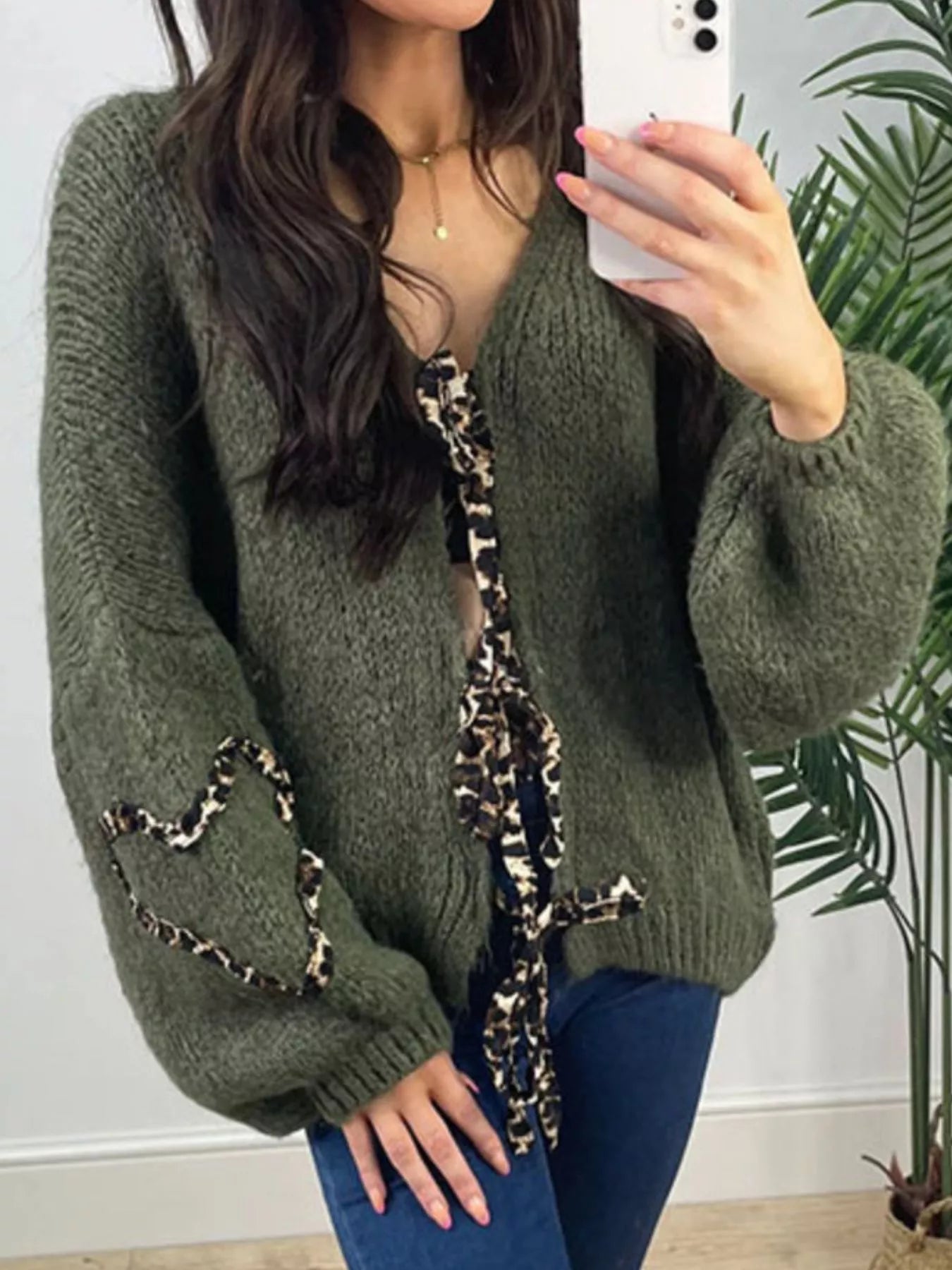 Tie Front Long Sleeve Sweater-Krush Kandy, Women's Online Fashion Boutique Located in Phoenix, Arizona (Scottsdale Area)