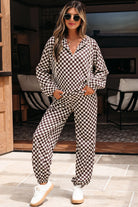Checkered Lounge Set-Loungewear-Krush Kandy, Women's Online Fashion Boutique Located in Phoenix, Arizona (Scottsdale Area)