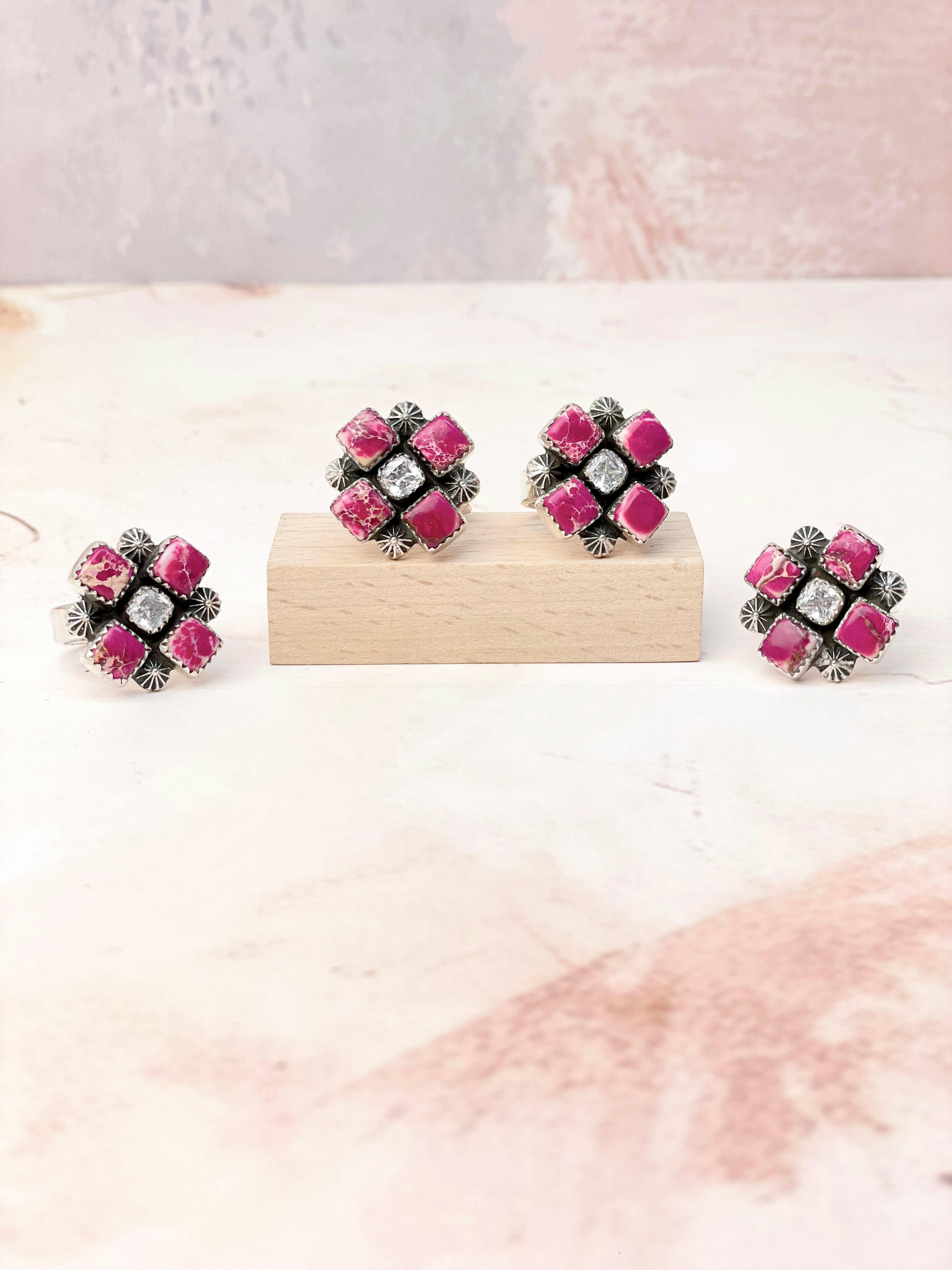 Desert Jasper Square Conch Ring-Rings-Krush Kandy, Women's Online Fashion Boutique Located in Phoenix, Arizona (Scottsdale Area)