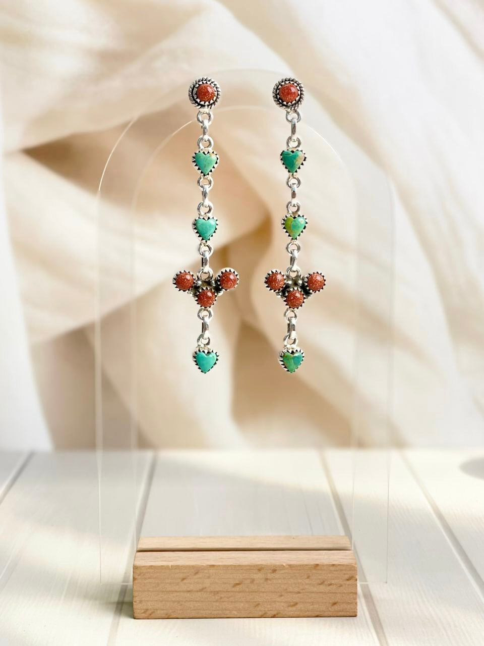 Boho Long Heart Dangle Earrings-Earrings-Krush Kandy, Women's Online Fashion Boutique Located in Phoenix, Arizona (Scottsdale Area)