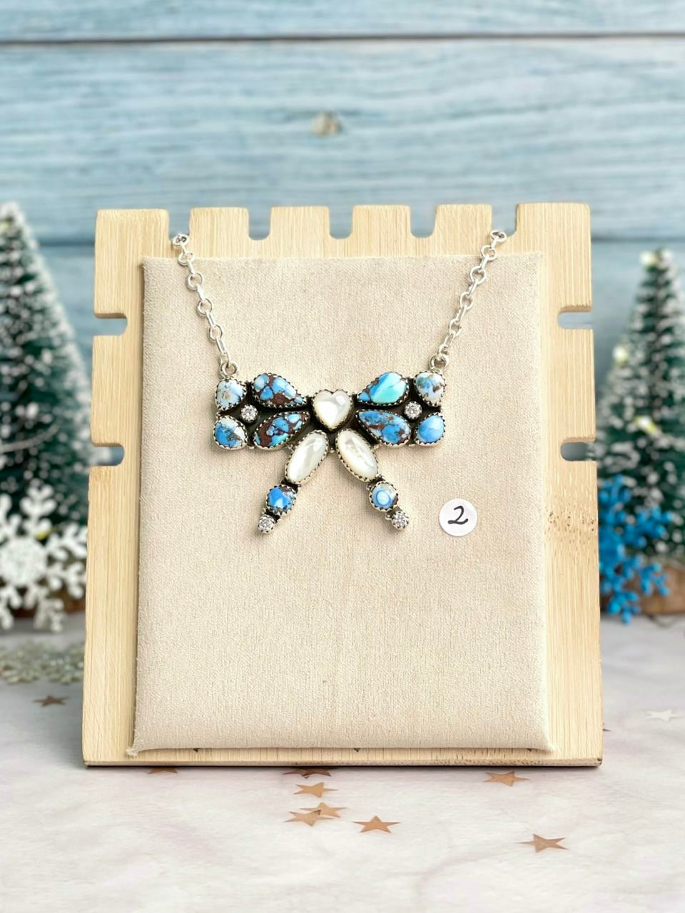 Winter Frost Golden Hills Bow Necklace-Necklaces-Krush Kandy, Women&#39;s Online Fashion Boutique Located in Phoenix, Arizona (Scottsdale Area)