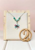 Cotton Candy Daisy Drop Necklace-Necklaces-Krush Kandy, Women's Online Fashion Boutique Located in Phoenix, Arizona (Scottsdale Area)