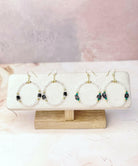 Herkimer Bling Multi Gem Black Tourmaline Earrings-Earrings-Krush Kandy, Women's Online Fashion Boutique Located in Phoenix, Arizona (Scottsdale Area)