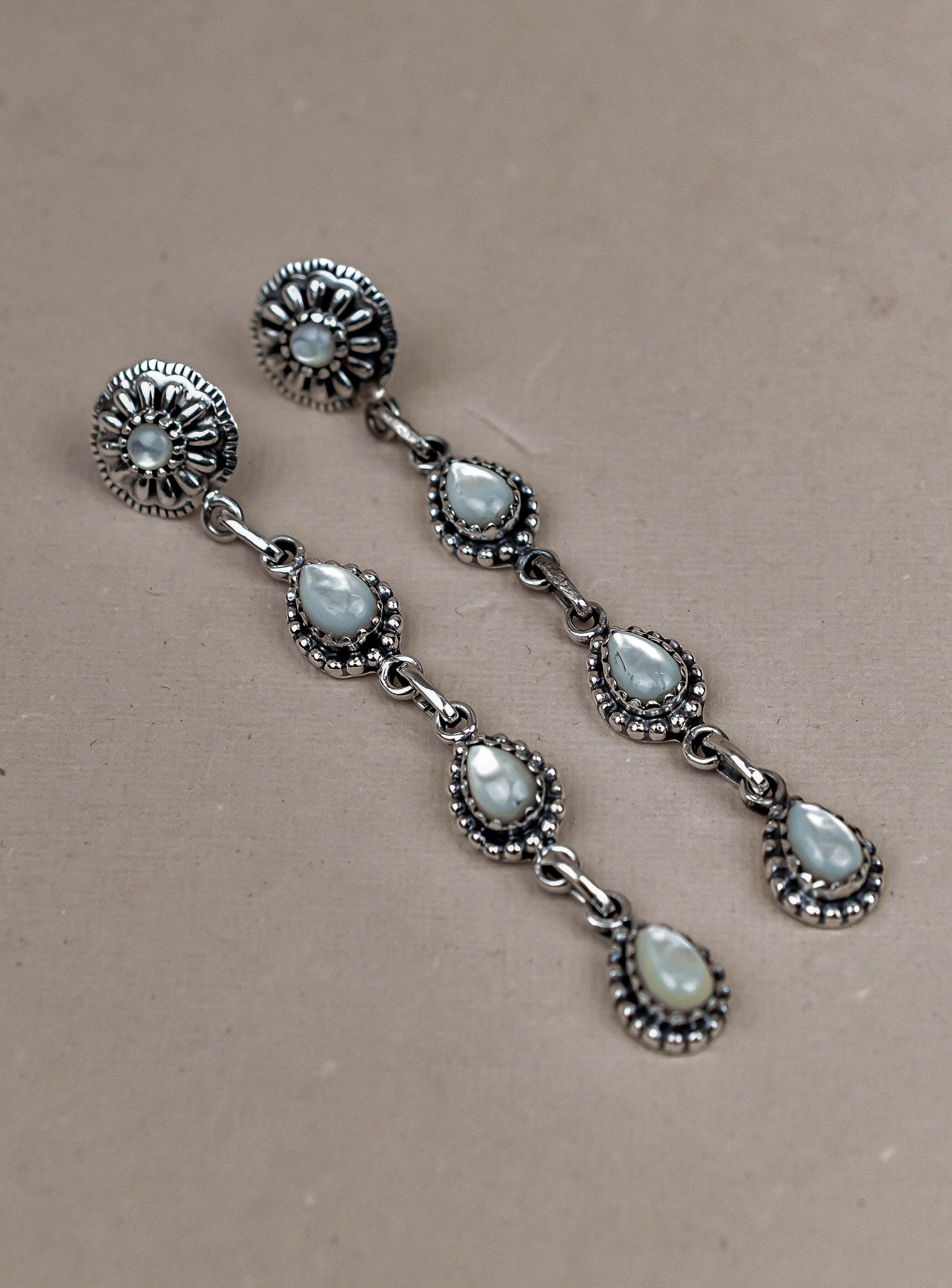 Sterling Silver Tear Drop Earrings-Drop Earrings-Krush Kandy, Women's Online Fashion Boutique Located in Phoenix, Arizona (Scottsdale Area)