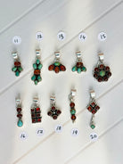 Amber, Turquoise & Crystal Pendants-Necklaces-Krush Kandy, Women's Online Fashion Boutique Located in Phoenix, Arizona (Scottsdale Area)