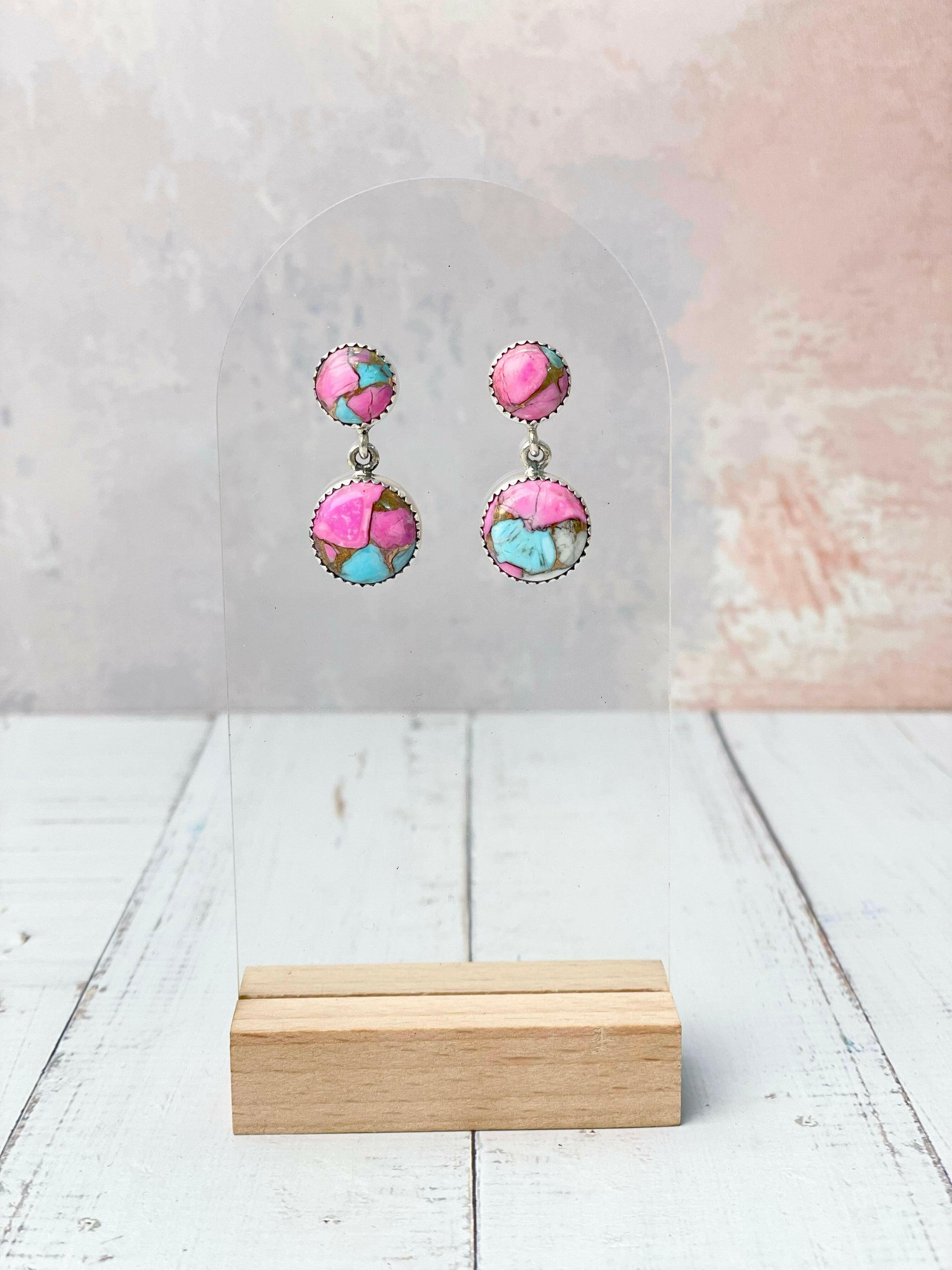 Cotton Kandy Drops Stone Earrings-Earrings-Krush Kandy, Women's Online Fashion Boutique Located in Phoenix, Arizona (Scottsdale Area)