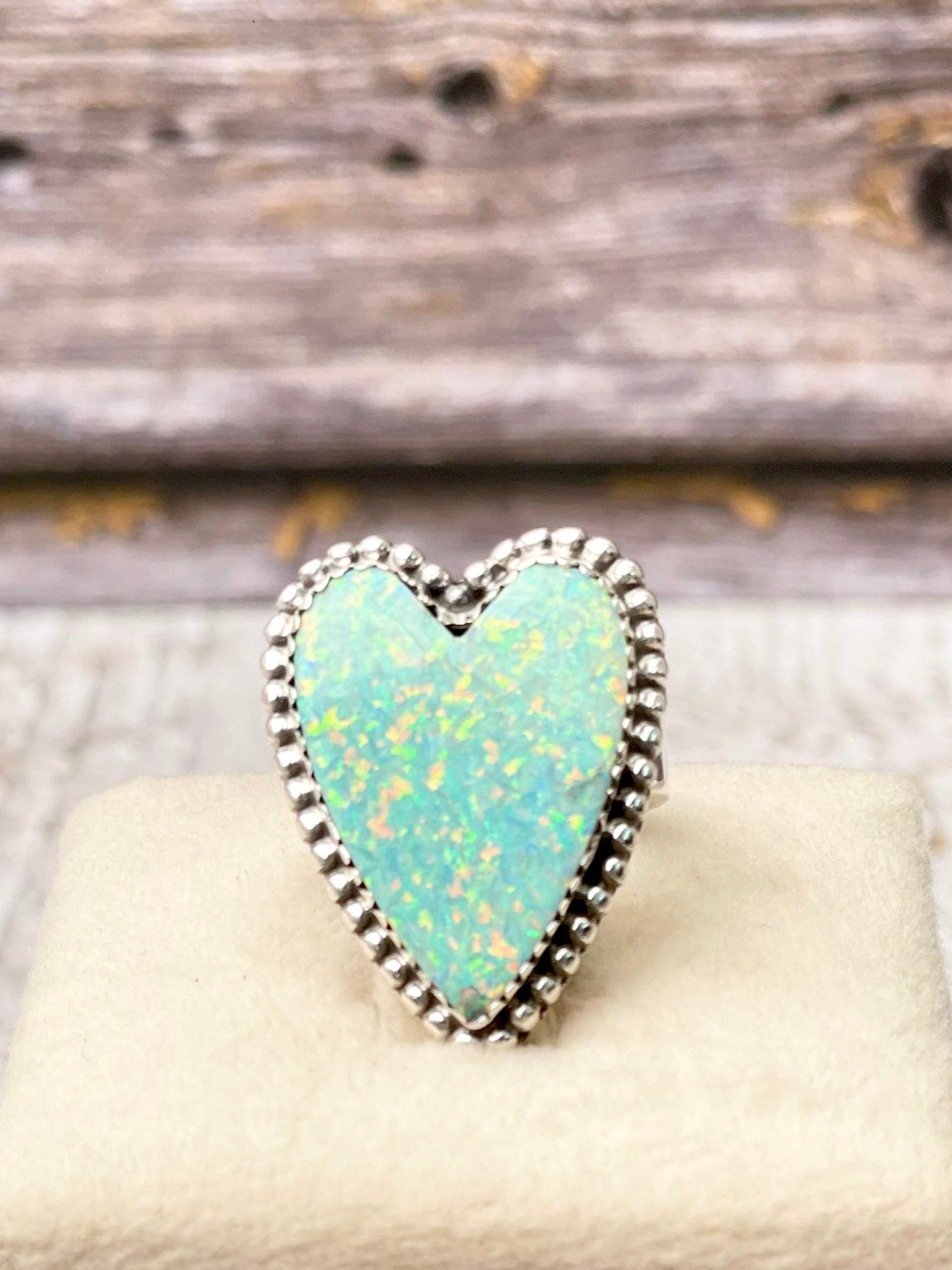 Long Heart Sterling Silver Ring-Statement Rings-Krush Kandy, Women's Online Fashion Boutique Located in Phoenix, Arizona (Scottsdale Area)