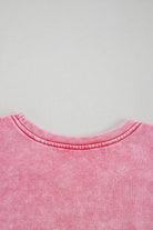 Mineral Wash Raw Edge Ruffle Mini Dress-Dresses-Krush Kandy, Women's Online Fashion Boutique Located in Phoenix, Arizona (Scottsdale Area)