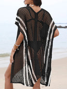 Open Front Contrast Openwork Cover-Up-Krush Kandy, Women's Online Fashion Boutique Located in Phoenix, Arizona (Scottsdale Area)