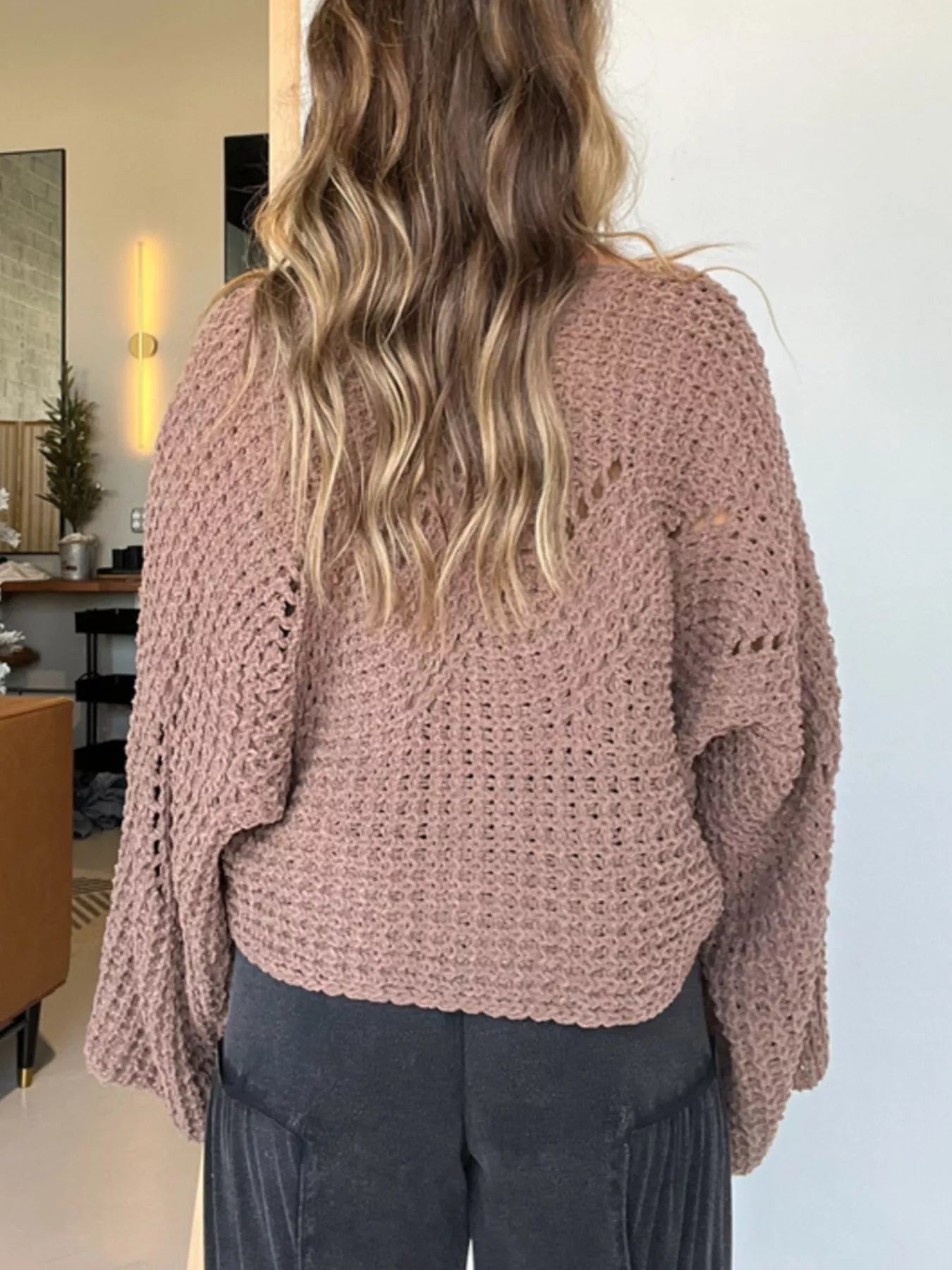 Openwork Batwing Sleeve Sweater-Sweater-Krush Kandy, Women's Online Fashion Boutique Located in Phoenix, Arizona (Scottsdale Area)