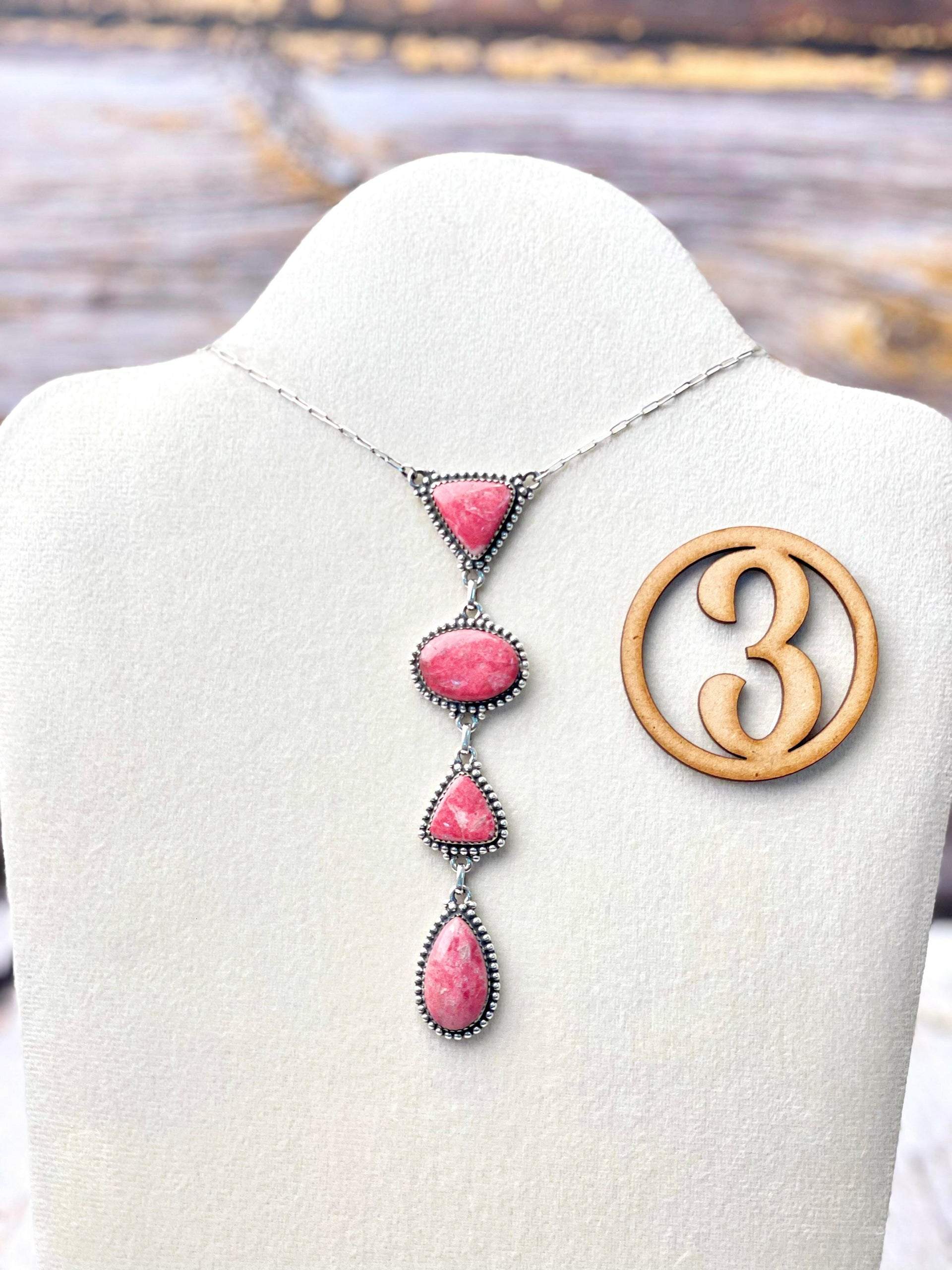 Thulite Drop Necklace-Necklaces-Krush Kandy, Women's Online Fashion Boutique Located in Phoenix, Arizona (Scottsdale Area)