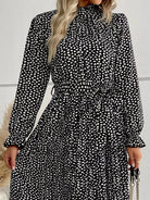 Animal Print Mock Neck Flounce Sleeve Dress-Dresses-Krush Kandy, Women's Online Fashion Boutique Located in Phoenix, Arizona (Scottsdale Area)