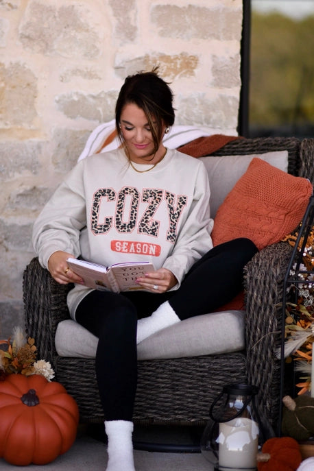 Cozy Season Sweatshirt-Graphic Tees-Krush Kandy, Women's Online Fashion Boutique Located in Phoenix, Arizona (Scottsdale Area)