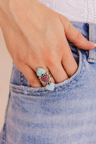 Opal Heart Stone Crawler-Crawler Rings-Krush Kandy, Women's Online Fashion Boutique Located in Phoenix, Arizona (Scottsdale Area)