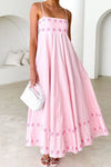 Floral Embroidered Spaghetti Strap Maxi Dress-Dresses-Krush Kandy, Women's Online Fashion Boutique Located in Phoenix, Arizona (Scottsdale Area)
