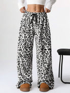 Leopard Wide Leg Plush Pants-Pants-Krush Kandy, Women's Online Fashion Boutique Located in Phoenix, Arizona (Scottsdale Area)